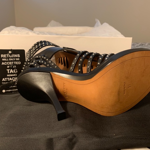 Givenchy Leather Studded Gladiator Heel Sandals - Picture 2 of 5
